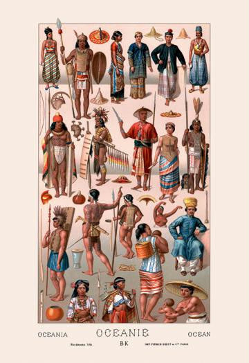 Tribal Clothing of Oceania 20x30 poster