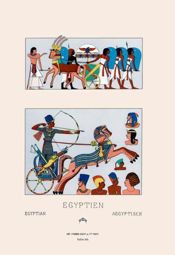 Egyptian Military Hairstyles and Costumes 20x30 poster