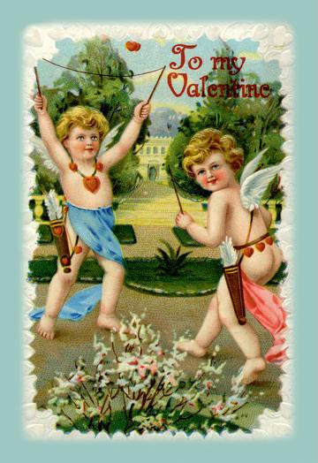 Two Cupids With Arrows 20x30 poster