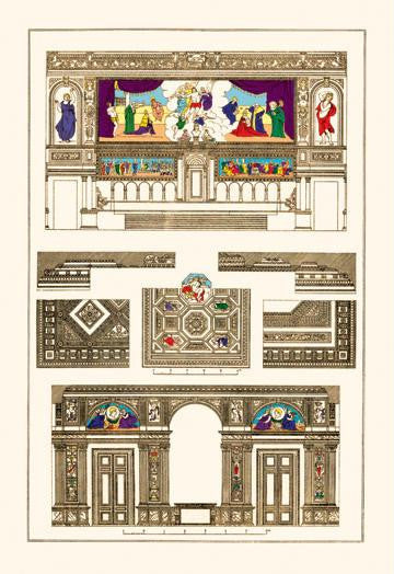 Decoration of Large Halls, Polychrome 20x30 poster