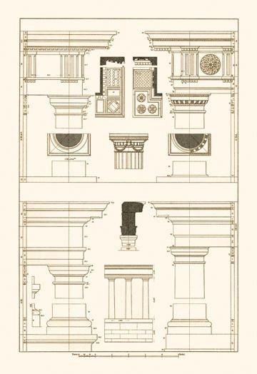 Doric, Tuscan Orders and Columns 20x30 poster