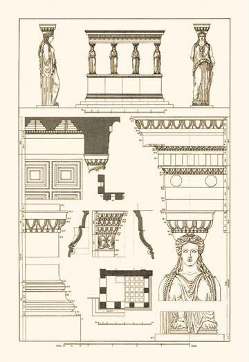 Porch of the Caryatids 20x30 poster