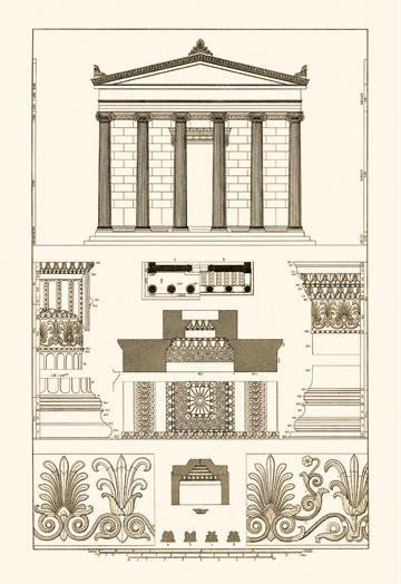 Portico, Coffer and Palmette-Ornament 20x30 poster