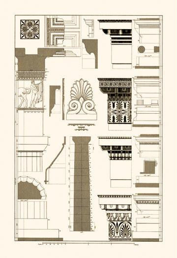 Details of the Parthenon at Athens 20x30 poster