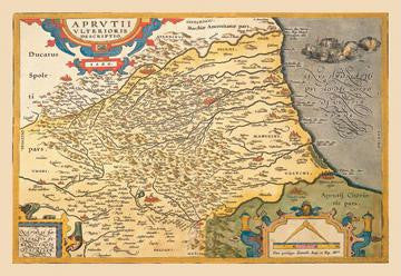 Map of Northeastern Italy 20x30 poster