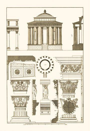 Temple of Vesta at Tivoli, Incantana at Salonichi 20x30 poster