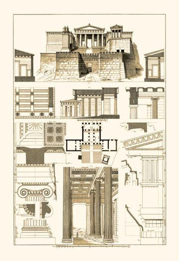 The Propylaea of the Acropolis at Athens 20x30 poster