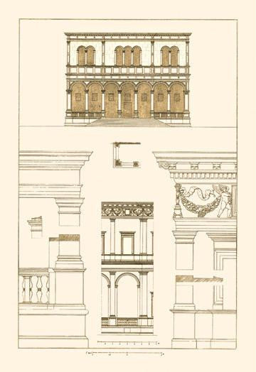 Palazzo del Consiglio at Padua, Villa Farnesia 20x30 poster