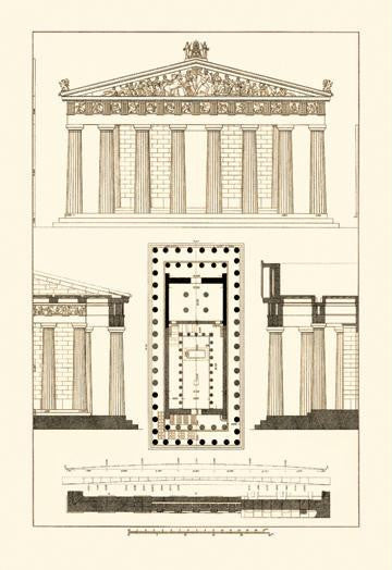 The Parthenon at Athens 20x30 poster