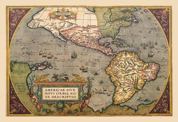 Map of The Americas 20x30 poster