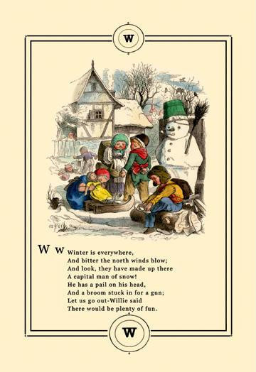 Little Lily&#39;s Alphabet: Winter is Everywhere 20x30 poster