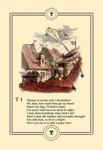 Little Lily&#39;s Alphabet: Thomas is on the Roof 20x30 poster