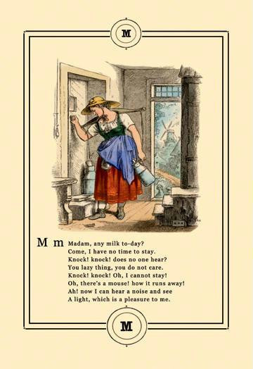 Little Lily&#39;s Alphabet: Madam, Any Milk Today? 20x30 poster