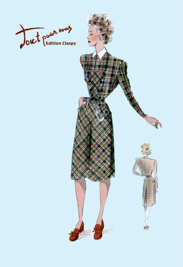 Casual Plaid Dress 20x30 poster