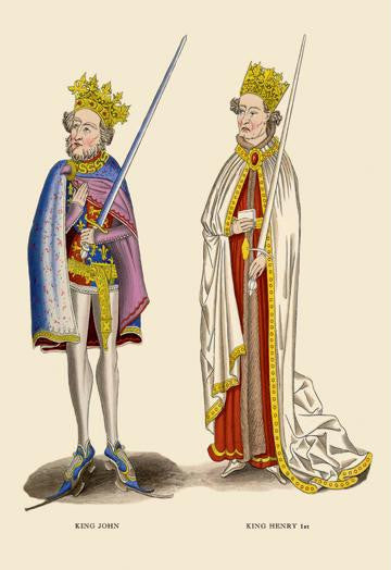 King John and King Henry 1st 20x30 poster