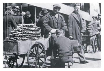 Early Philadelphia Pretzel Vendor 20x30 poster