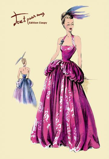 Magenta Evening Gown 20x30 poster