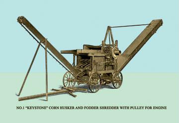 No. 1 Keystone Corn Husker and Fodder Shredder with Pulley for Engine 20x30 poster