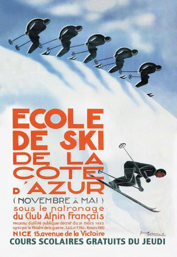 Ecole de Ski 20x30 poster