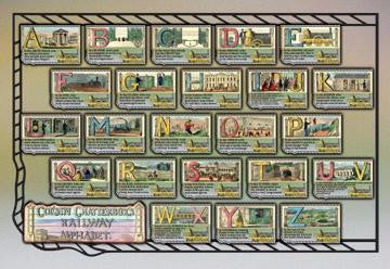 Cousin Chatterbox&#39;s Railway Alphabet 20x30 poster