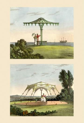 Fanciful Garden Shelters 20x30 poster