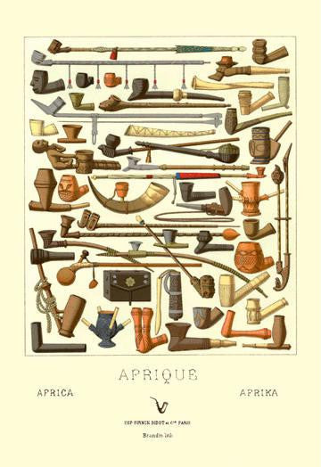 Afrique: Various Pipes 20x30 poster