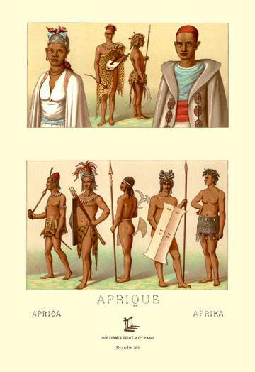 Nine African Tribe Members 20x30 poster