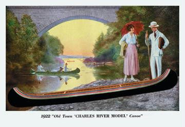 Charles River Model&#39; Canoe 20x30 poster