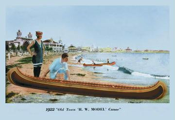 H.W. Model&#39; Canoe 20x30 poster