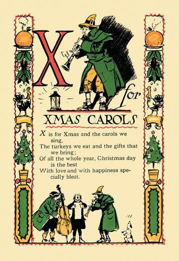 X for X-Mas Carols 20x30 poster