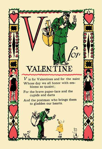 V for Valentine 20x30 poster