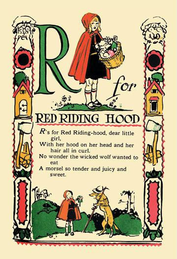 R for Red Riding Hood 20x30 poster