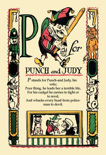 P for Punch and Judy 20x30 poster