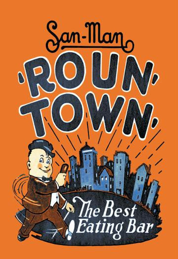 Roun&#39; Town&#39; 20x30 poster