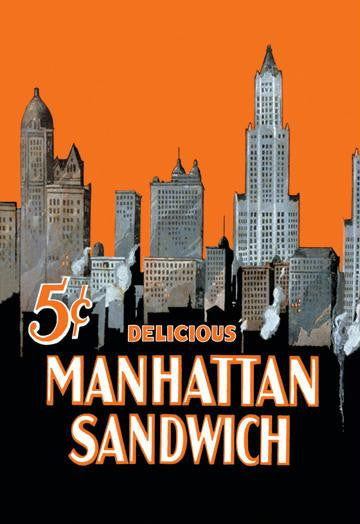 Manhattan Sandwich 20x30 poster