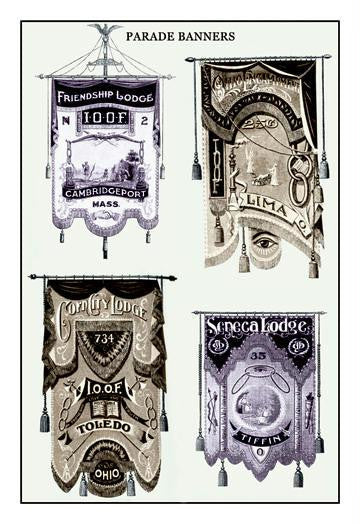 Odd Fellows: Parade Banners: Ohio and Massachusetts 20x30 poster