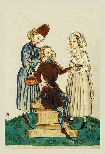 Medieval Dental Practitioner 20x30 poster