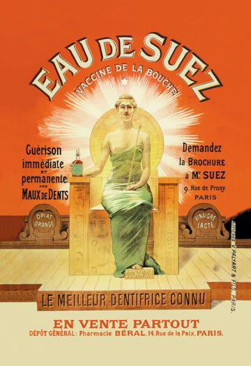 Eau de Suez Vaccine de la Bouche 20x30 poster