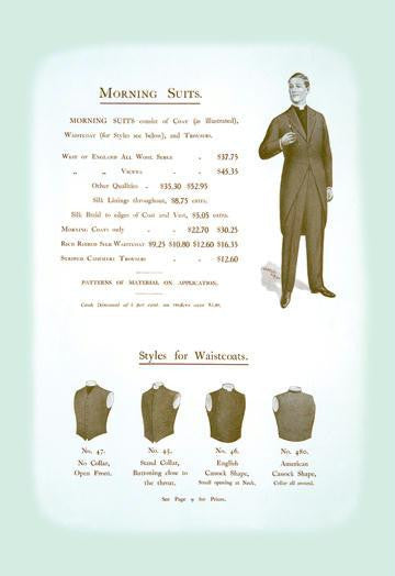 Morning Suits-Waistcoats 20x30 poster