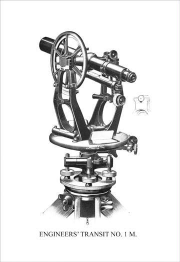Engineers&#39; Transit No. 1M 20x30 poster