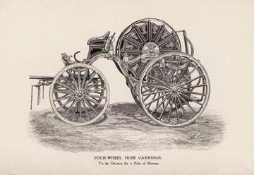 Four-Wheel Hose Carriage: To be Drawn by a Pair of Horses 20x30 poster