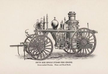 Fifth Size Single Steam Fire Engine: Crane-Necked Frames 20x30 poster