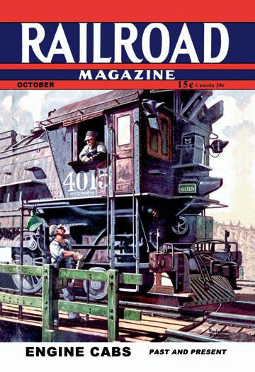 Railroad Magazine: Engine Cabs, 1943 20x30 poster