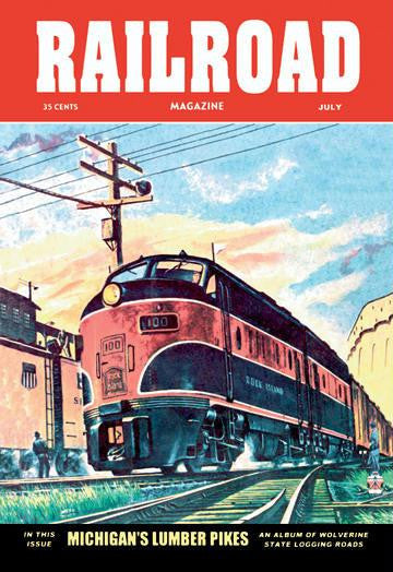 Railroad Magazine: Michigan&#39;s Lumber Pikes, 1953 20x30 poster