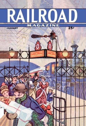 Railroad Magazine: Christmas, 1945 20x30 poster