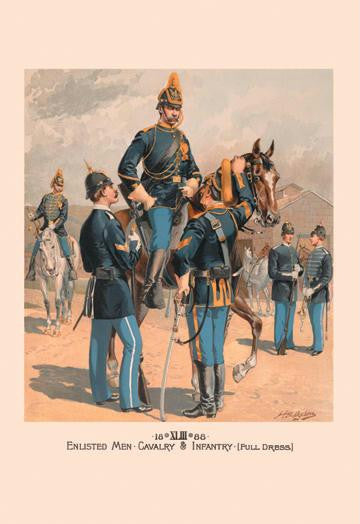 Enlisted Men, Cavalry & Infantry (Full Dress) 20x30 poster