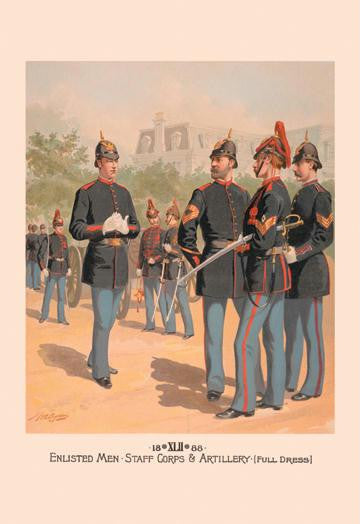 Enlisted Men, Staff & Artillery (Full Dress) 20x30 poster