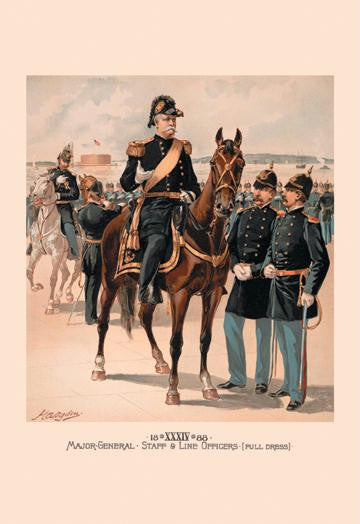 Major General, Staff & Line Officers (Full Dress) 20x30 poster