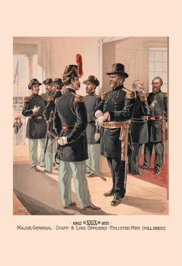 Major-General, Staff & Line Officers, Enlisted Men (Full Dress) 20x30 poster