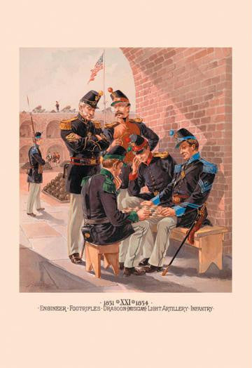 Engineer, Footrifles, Dragoon, Light Artillery and Infantry 20x30 poster